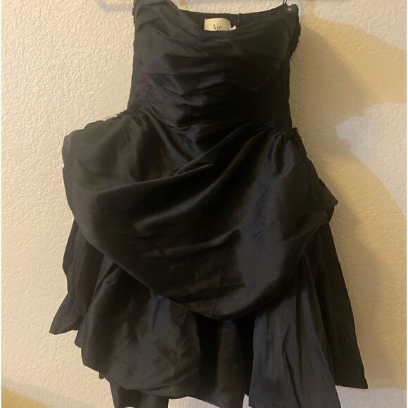 AJE Black Eldora Daybreak Strapless Mini Dress Size: 4 AU or US 0 NWT $525 - Picture 8 of 11